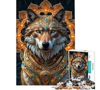 Hard Jigsaw Puzzle for Adults 1000 Pieces Wolf King Adorned Fun Activities at Home Pattern Assembly Anti-Stress Toys for And 14 Years And over (38x26cm)