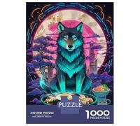 Hard Jigsaw Puzzle for Adults 1000 Pieces Wolf Ramen Art Adult Jigsaw Relaxing Games Difficult Hard Educational Challenge 38x26cm/1000pcs