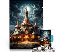 Hard Jigsaw Puzzle for Adults 1000 Pieces Wonderful Circus Made of cardboard for ages 14 and over learning educational game Improving love between couples。size:26x38cm/10.24x14.96inch