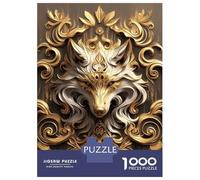 Hard Jigsaw Puzzle for Adults 1000 Pieces Wooden Wolf Puzzle for Adults Hands-on Game Difficult Hard Birthday Present, Gifts, 70x50cm/1000pcs
