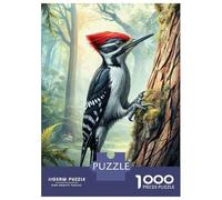 Hard Jigsaw Puzzle for Adults 1000 Pieces Woodpecker on Tree Puzzle for Adults Hands-on Game Difficult Hard Birthday Present, Gifts, 38x26cm/1000pcs