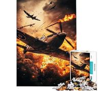 Hard Jigsaw Puzzle for Adults 1000 Pieces WWII Dogfight Fun Activities at Home Difficult Challenge Toy Wall Decor for Age 14+ Game (50x75cm)