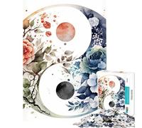 Hard Jigsaw Puzzle for Adults 1000 Pieces Yin And Yang Balance Fun Activities at Home Pattern Assembly Anti-Stress Toys for And 14 Years And over (38x52cm)