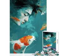 Hard Jigsaw Puzzle for Adults 1000 Pieces Zodiac Pisces Toy Wall Decor Great Gift Practical Game Every Piece Is Unique - Size 38x52cm