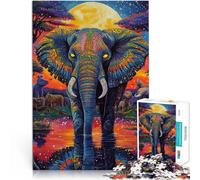 Hard Jigsaw Puzzle for Adults 2000 Pieces Elephant, the king of the forest Made of cardboard，for 14+ Vacation at home: killing time Offered as gifts for the whole family。size：70x100cm