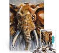 Hard Jigsaw Puzzle for Adults 2000 Pieces Painting Elephant Made of cardboard for ages 14 and over Hands-on Game gifts for friends and family。size：70x100cm/27.5x39.3inch