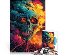 Hard Jigsaw Puzzle for Adults 2000 Pieces Psychedelic Skull Made of cardboard,for age 14+ educational toys for learning It is ideal as a gift for the whole family。size:70x100cm/27.5x39.3inch