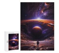 Hard Jigsaw Puzzle for Adults 300 PCS A Man Lost in The Cosmos Puzzle for Adults Brain Teaser Game Birthday Present Birthday Present, Gifts, 300 PCS
