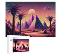 Hard Jigsaw Puzzle for Adults 300 PCS A Retro Synthwave Mirage Jigsaws for Adults Fun Games Home Decoration Educational Challenge 300 PCS