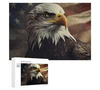 Hard Jigsaw Puzzle for Adults 300 PCS American Flag Bald Eagle Jigsaws for Adults Fun Games Home Decoration Educational Challenge 300 PCS