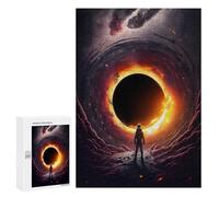Hard Jigsaw Puzzle for Adults 300 PCS Astronaut Near Black Hole -1 Puzzle for Adults Relax Games Difficult Challenge Challenging To Complete 300 PCS