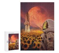 Hard Jigsaw Puzzle for Adults 300 PCS Astronaut Watching Rocket Launch Puzzle for Adults Relax Games Difficult Challenge Challenging To Complete 300 PCS