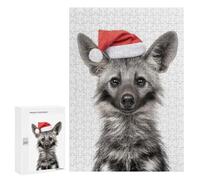 Hard Jigsaw Puzzle for Adults 300 PCS Christmas Aardwolf Portrait Puzzle for Adults Relax Games Difficult Challenge Challenging To Complete 300 PCS