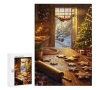 Hard Jigsaw Puzzle for Adults 300 PCS Christmas Cookie Baking Puzzle for Adults Relax Games Difficult Challenge Challenging To Complete 300 PCS