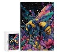 Hard Jigsaw Puzzle for Adults 300 PCS Colorful Bee Garden Art Print Puzzles for Teenagers But Fun And Humorous Challenging To Complete Stress Reduction Gifts 300 PCS