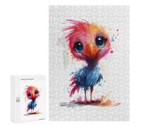 Hard Jigsaw Puzzle for Adults 300 PCS Cute Cartoon Bird Puzzle for Adults Relax Games Difficult Challenge Challenging To Complete 300 PCS