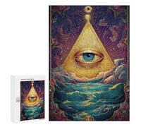 Hard Jigsaw Puzzle for Adults 300 PCS Eye of Providence Art Print Puzzles for Teenagers But Fun And Humorous Challenging To Complete Stress Reduction Gifts 300 PCS