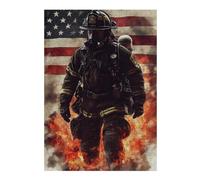Hard Jigsaw Puzzle for Adults 300 PCS Firefighter in Flames Jigsaws for Adults Hands-on Game A Work of Art Great Gift for Gaming 300 PCS