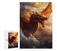 Hard Jigsaw Puzzle for Adults 300 PCS Flying Dragon Puzzle for Adults Relax Games Difficult Challenge Challenging To Complete 300 PCS