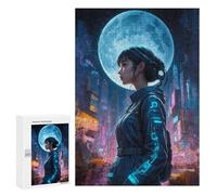 Hard Jigsaw Puzzle for Adults 300 PCS Gazing at The Future Puzzle for Adults Relax Games Difficult Challenge Challenging To Complete 300 PCS