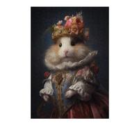 Hard Jigsaw Puzzle for Adults 300 PCS Hamster in Boho Suit Adult Jigsaw Puzzle Hands-on Game Perfect Decoration Great Gift for Gaming 300 PCS