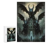 Hard Jigsaw Puzzle for Adults 300 PCS Haunted Castle Puzzle for Adults Relax Games Difficult Challenge Challenging To Complete 300 PCS