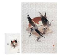 Hard Jigsaw Puzzle for Adults 300 PCS Japanese Red Crowned Crane Puzzle for Adults Brain Teaser Game Birthday Present Birthday Present, Gifts, 300 PCS