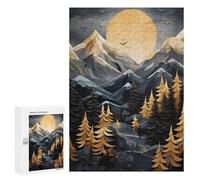 Hard Jigsaw Puzzle for Adults 300 PCS Mist Misty Pines Puzzle for Adults Brain Teaser Game Birthday Present Birthday Present, Gifts, 300 PCS