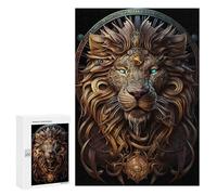Hard Jigsaw Puzzle for Adults 300 PCS Mystical Cosmic Lion Puzzle for Adults Relax Games Difficult Challenge Challenging To Complete 300 PCS