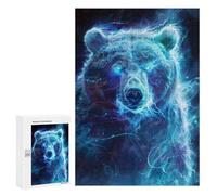 Hard Jigsaw Puzzle for Adults 300 PCS Neon Spirit Bear Puzzle for Adults Relax Games Difficult Challenge Challenging To Complete 300 PCS