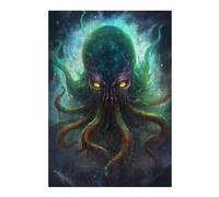 Hard Jigsaw Puzzle for Adults 300 PCS Octopus with Glowing Eyes Jigsaws for Adults Hands-on Game A Work of Art Great Gift for Gaming 300 PCS