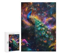 Hard Jigsaw Puzzle for Adults 300 PCS Peacock in A Dreamy Forest Puzzle for Adults Relax Games Difficult Challenge Challenging To Complete 300 PCS