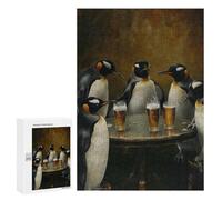 Hard Jigsaw Puzzle for Adults 300 PCS Penguins Beer In A Tavern Puzzle for Adults Relax Games Difficult Challenge Challenging To Complete 300 PCS