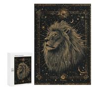 Hard Jigsaw Puzzle for Adults 300 PCS Regal Lion Puzzle for Adults Relax Games Difficult Challenge Challenging To Complete 300 PCS