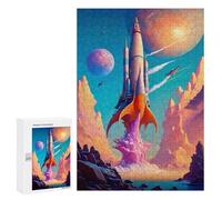 Hard Jigsaw Puzzle for Adults 300 PCS Rocket Launch Puzzle for Adults Relax Games Difficult Challenge Challenging To Complete 300 PCS