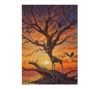 Hard Jigsaw Puzzle for Adults 300 PCS Skull Branch Root Animals Jigsaws for Adults Hands-on Game A Work of Art Great Gift for Gaming 300 PCS