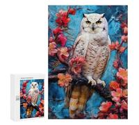 Hard Jigsaw Puzzle for Adults 300 PCS Snowy Owl Puzzle for Adults Relax Games Difficult Challenge Challenging To Complete 300 PCS