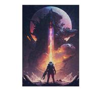 Hard Jigsaw Puzzle for Adults 300 PCS Space Explorer's Daring Journey Jigsaws for Adults Hands-on Game A Work of Art Great Gift for Gaming 300 PCS