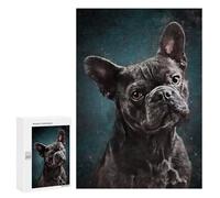 Hard Jigsaw Puzzle for Adults 300 PCS Splatter Black Dog Puzzle for Adults Brain Teaser Game Birthday Present Birthday Present, Gifts, 300 PCS