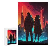 Hard Jigsaw Puzzle for Adults 300 PCS Synthetic Skyscape Lovers Puzzle for Adults Relax Games Difficult Challenge Challenging To Complete 300 PCS