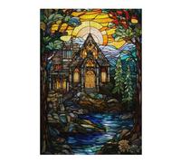 Hard Jigsaw Puzzle for Adults 300 PCS The Forest Home Jigsaws for Adults Hands-on Game A Work of Art Great Gift for Gaming 300 PCS