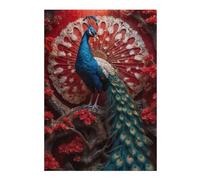 Hard Jigsaw Puzzle for Adults 300 PCS The Peacock in Bloom Jigsaws for Adults Hands-on Game A Work of Art Great Gift for Gaming 300 PCS