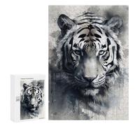 Hard Jigsaw Puzzle for Adults 300 PCS Tiger Beauty Watercolor Puzzle for Adults Relax Games Difficult Challenge Challenging To Complete 300 PCS