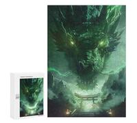 Hard Jigsaw Puzzle for Adults 300 PCS Torii Gate Dragon Legend Puzzle for Adults Relax Games Difficult Challenge Challenging To Complete 300 PCS