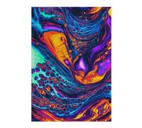 Hard Jigsaw Puzzle for Adults 38x26cm/1000pcs Abstract Fluid Art Composition Puzzles for Adults Toy Wall Decor Hand Speed Race Educational Challenge 38x26cm/1000pcs
