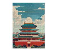 Hard Jigsaw Puzzle for Adults 38x26cm/1000pcs Forbidden Temple Jigsaw Puzzle Toy Wall Decor Pattern Assembly Great Gift for Gaming 38x26cm/1000pcs