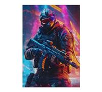 Hard Jigsaw Puzzle for Adults 38x26cm/1000pcs Future Soldier with High-Tech Gear Puzzle for Adults Anti-Stress Toys Birthday Present Gifts for Friends And Family 38x26cm/1000pcs
