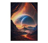 Hard Jigsaw Puzzle for Adults 38x26cm/1000pcs God Tree Planet Cosmos Puzzles for Adults Brain Teaser Game Wall Art Birthday Present, Gifts, 38x26cm/1000pcs