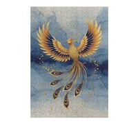 Hard Jigsaw Puzzle for Adults 38x26cm/1000pcs Golden Phoenix Rising Jigsaw Puzzle Toy Wall Decor Pattern Assembly Great Gift for Gaming 38x26cm/1000pcs
