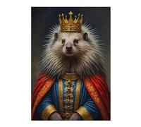 Hard Jigsaw Puzzle for Adults 38x26cm/1000pcs Hedgehog King Jigsaw Puzzle Toy Wall Decor Pattern Assembly Great Gift for Gaming 38x26cm/1000pcs
